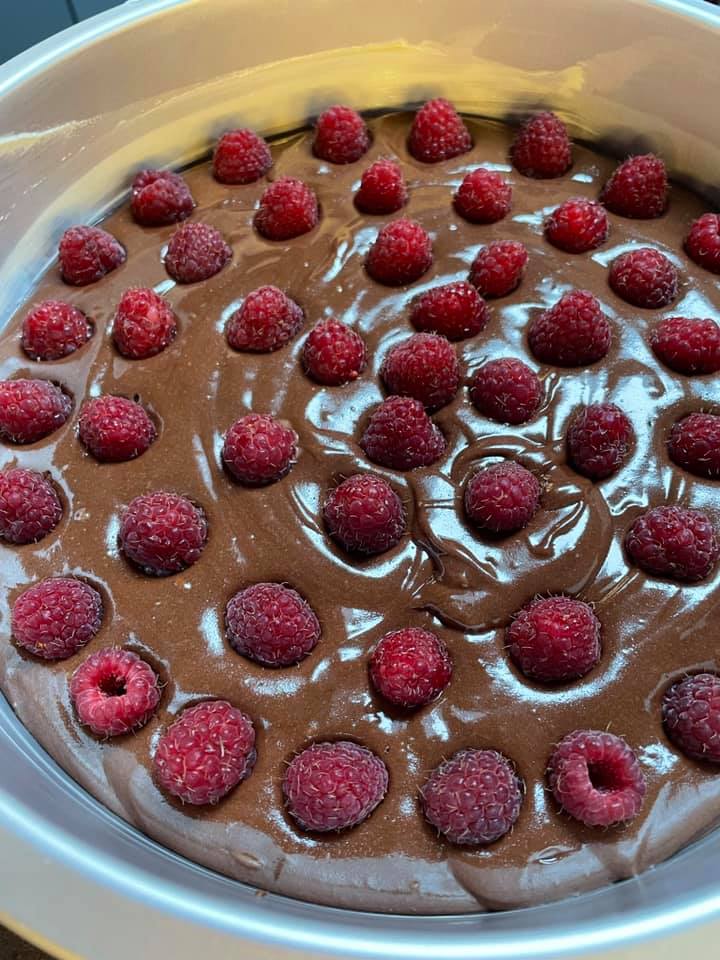 brownie z malinami thermomix